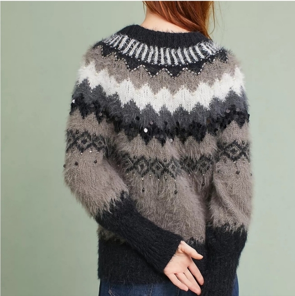 Anthropologie Fair Isle Sleeping on Snow Sweater - Picture 4 of 4